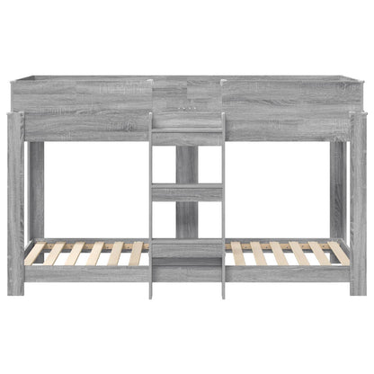 Bunk Bed for Kids Grey Sonoma 75 x 190 cm Engineered Wood