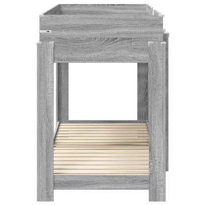 Bunk Bed for Kids Grey Sonoma 75 x 190 cm Engineered Wood