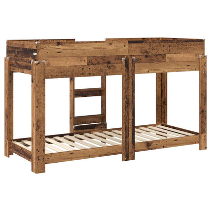 Bunk Bed for Kids Old Wood 75 x 190 cm Engineered Wood