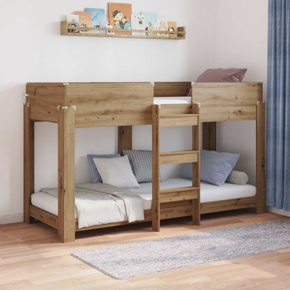 Bunk Bed for Kids Artisan Oak 75 x 190 cm Engineered Wood