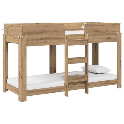 Bunk Bed for Kids Artisan Oak 75 x 190 cm Engineered Wood