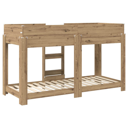 Bunk Bed for Kids Artisan Oak 75 x 190 cm Engineered Wood