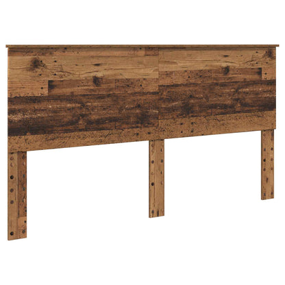 Bed Frame with Headboard Old Wood 200 x 200 cm Solid Pine Wood