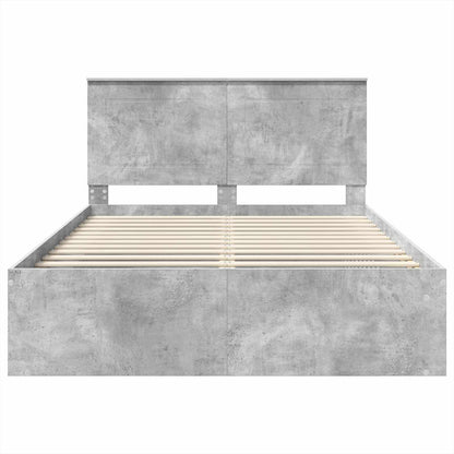 Bed Frame with Headboard Concerte 160 x 200 cm Solid Pine Wood