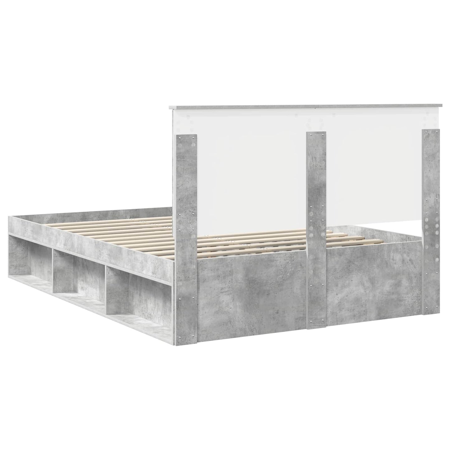 Bed Frame Concerte Grey 150 x 200 cm Solid Pine Wood