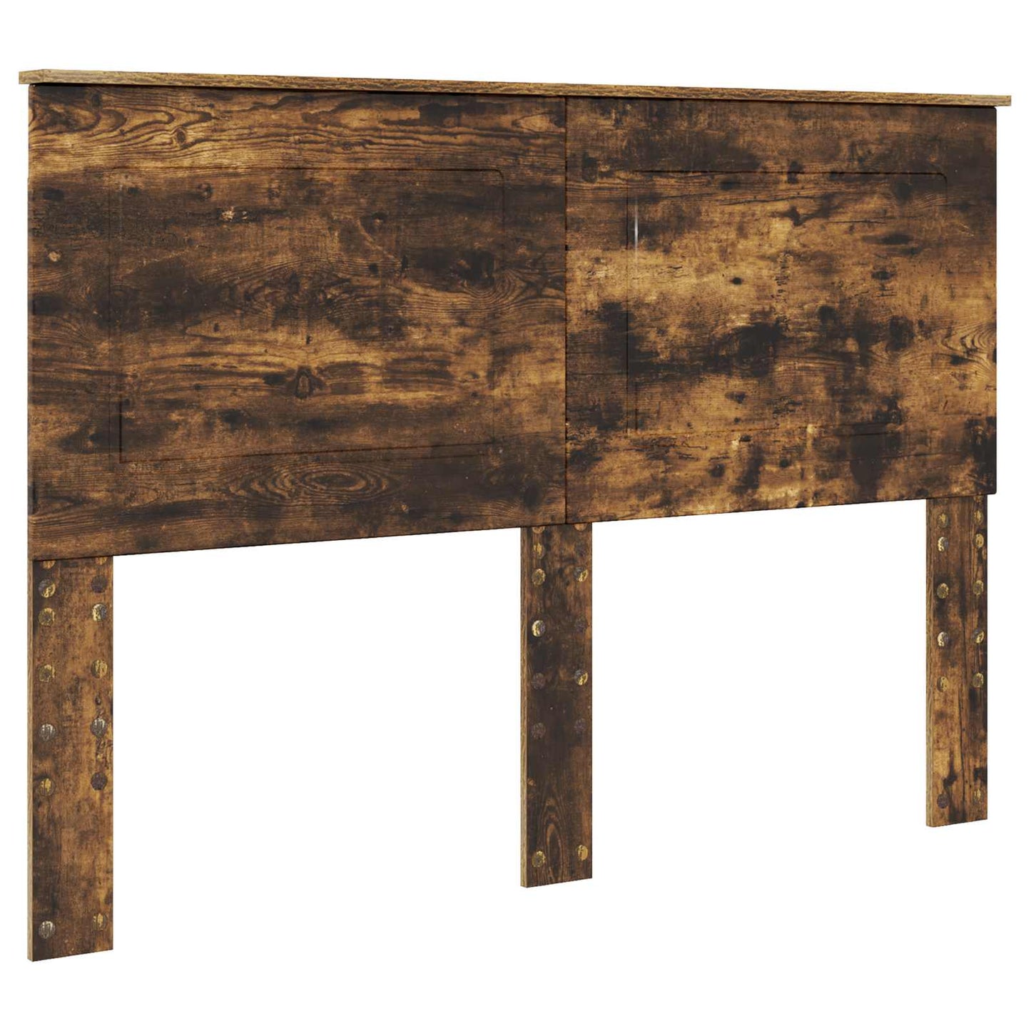 Bed Frame with Drawer Smoked Oak 150 x 200 cm Solid Pine Wood