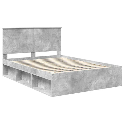 Bed Frame with Headboard Concerte 140 x 190 cm Solid Pine Wood