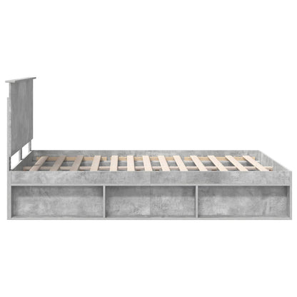 Bed Frame with Headboard Concerte 140 x 190 cm Solid Pine Wood