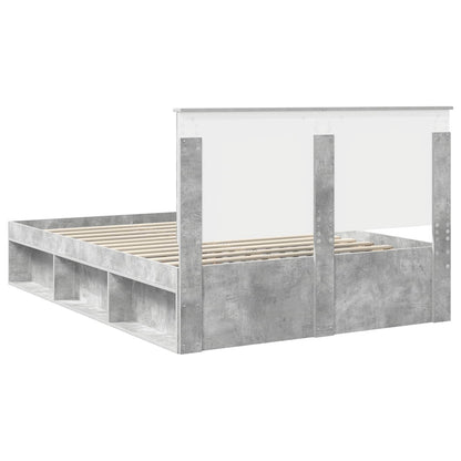 Bed Frame with Headboard Concerte 140 x 200 cm Solid Pine Wood