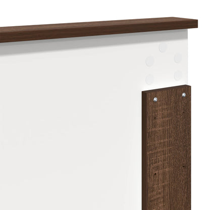Bed Frame with Headboard Brown Oak 120 x 190 cm Solid Pine Wood
