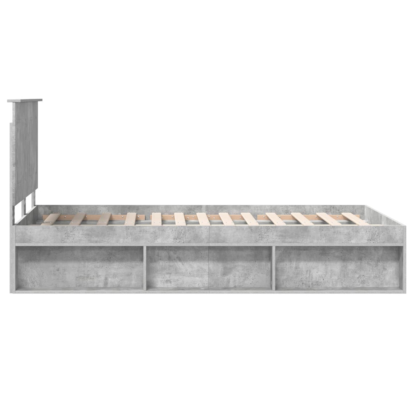Bed Frame with Headboard Concerte 120 x 200 cm Solid Pine Wood