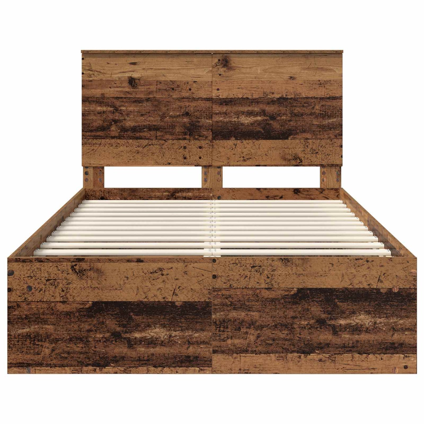 Bed Frame with Headboard Old Wood 120 x 200 cm Solid Pine Wood