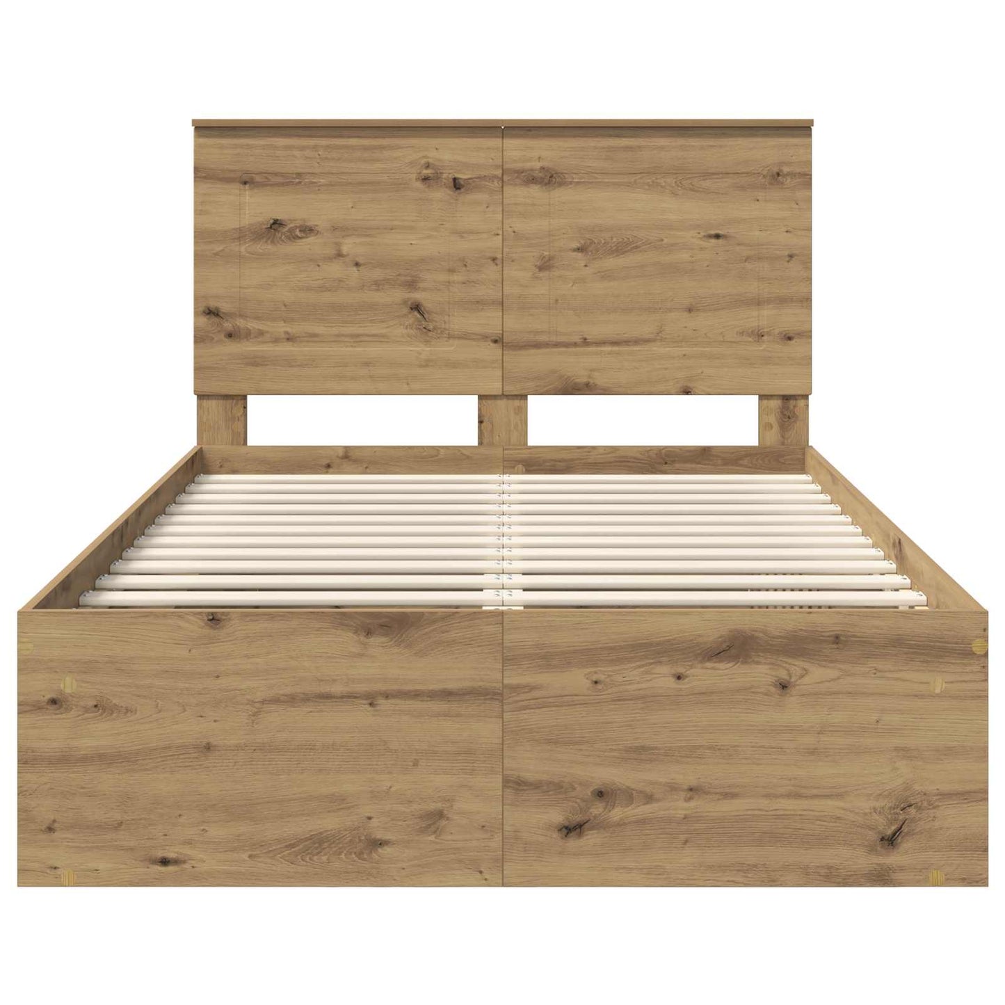 Bed Frame Artisian Oak 120 x 200 cm Solid Pine Wood