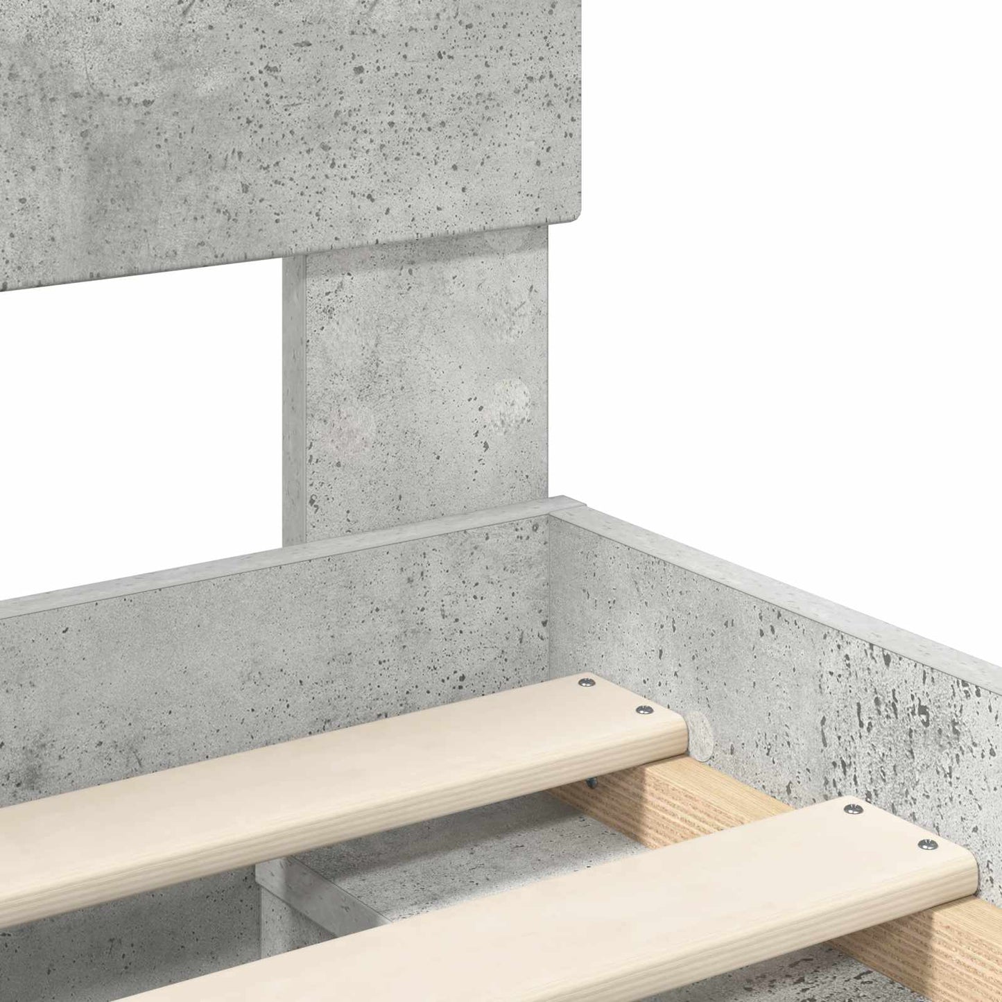 Bed Frame Concerte Grey 100 x 200 cm Solid Pine Wood
