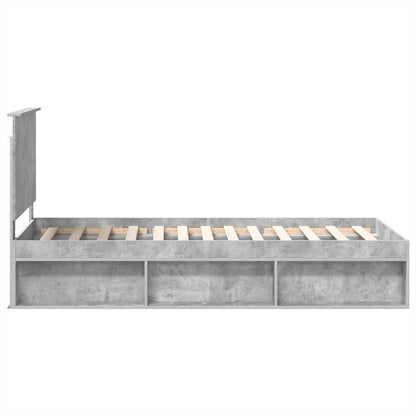 Bed Frame Concerte Grey 100 x 200 cm Solid Pine Wood
