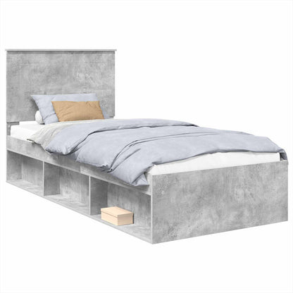 Bed Frame Concerte Grey 90 x 190 cm Solid Pine Wood