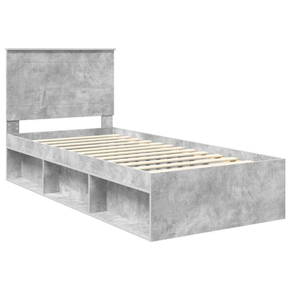 Bed Frame Concerte Grey 90 x 190 cm Solid Pine Wood