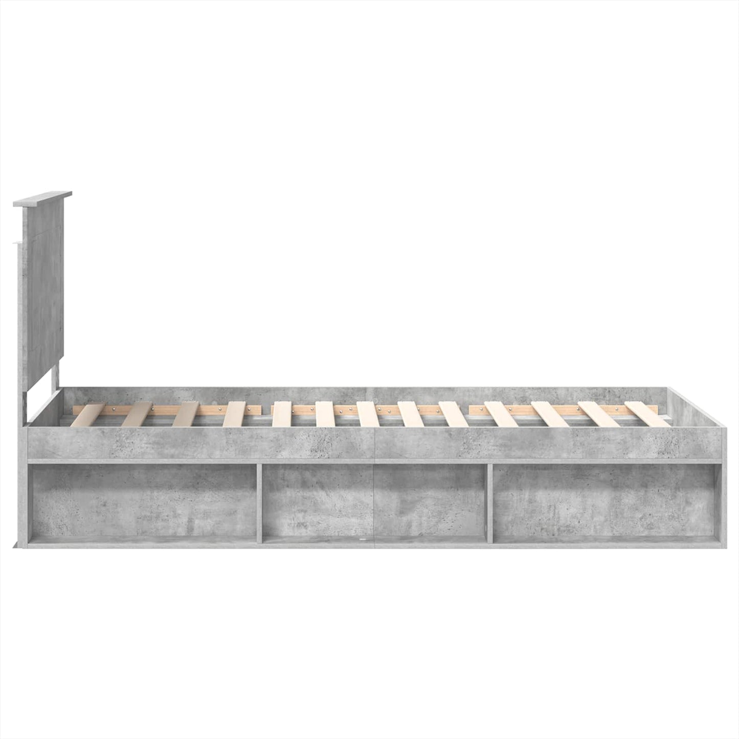 Bed Frame Concerte Grey 90 x 190 cm Solid Pine Wood