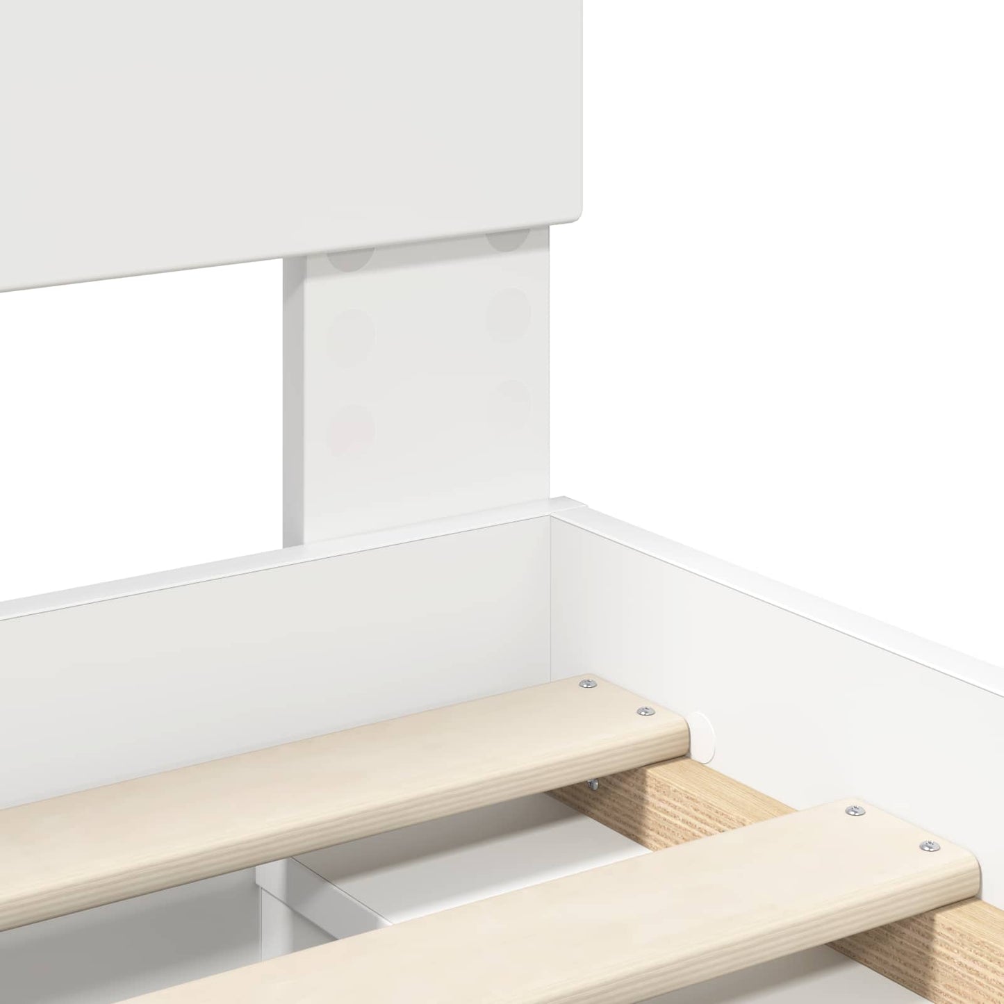 Bed Frame with Headboard White 75 x 190 cm Solid Pine Wood