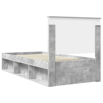 Bed Frame Concerte Grey 75 x 190 cm Solid Pine Wood