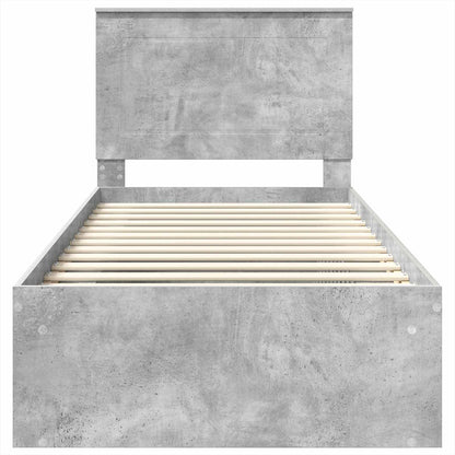 Bed Frame Concerte Grey 75 x 190 cm Solid Pine Wood