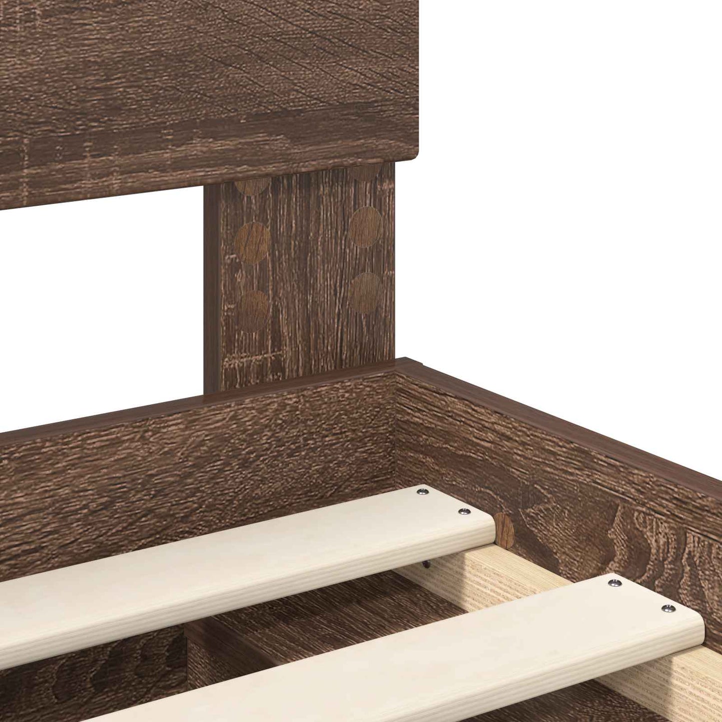 Bed Frame with Headboard Brown Oak 75 x 190 cm Solid Pine Wood
