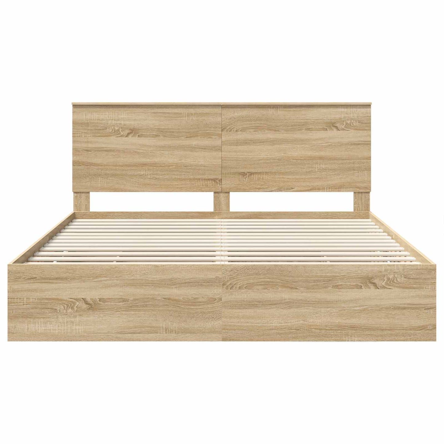 Bed Frame with Drawer Sonoma Oak 200 x 200 cm Engineer Wood