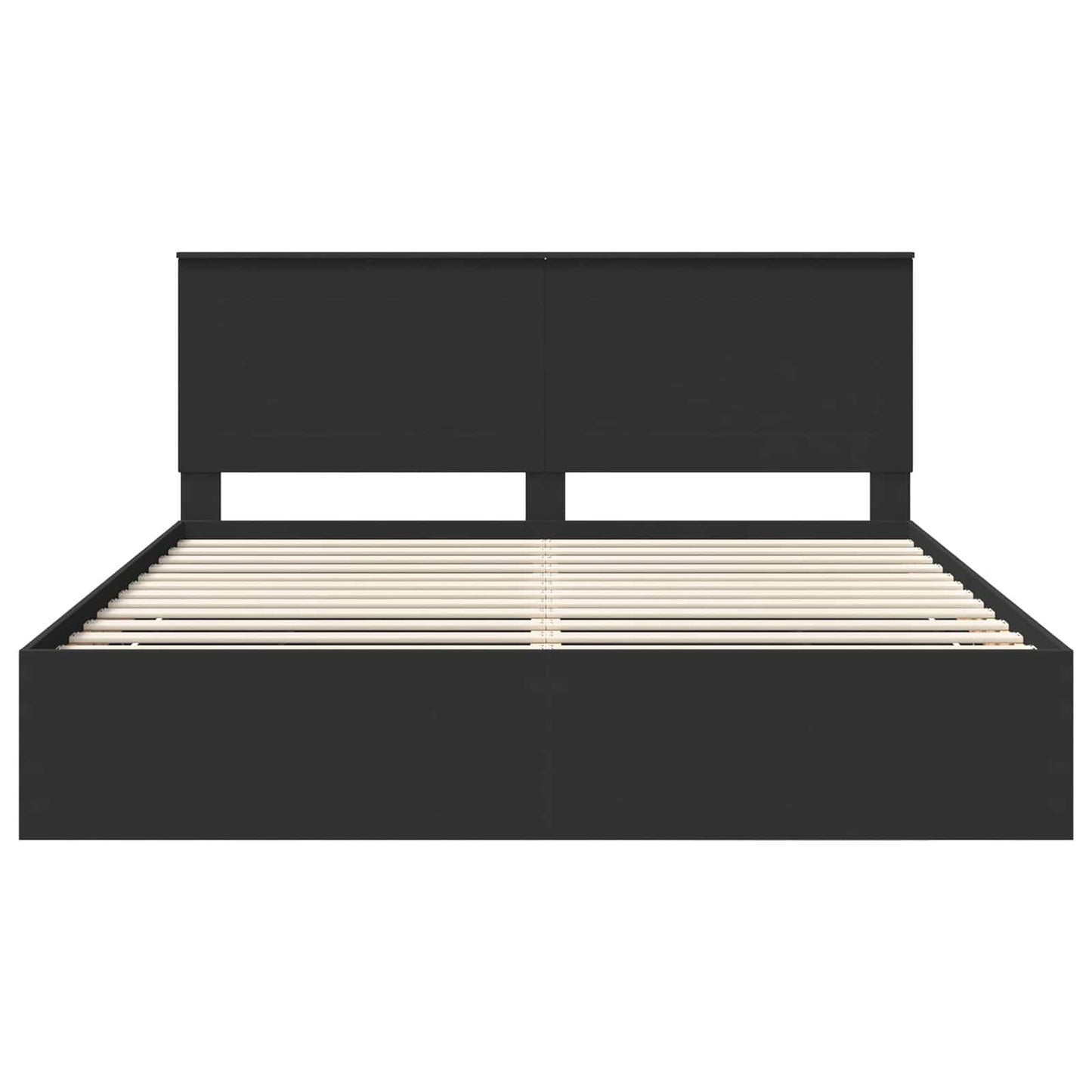 Bed Frame with Drawer Black 180 x 200 cm Engineer Wood