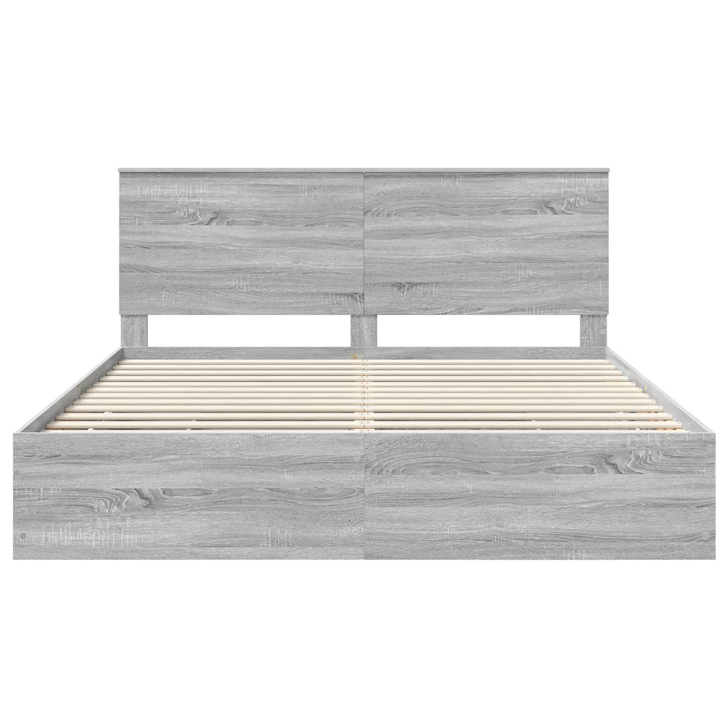 Bed Frame with Drawer Grey Sonoma 180 x 200 cm Engineer Wood