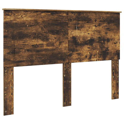 Bed Frame with Drawer Smoked Oak 160 x 200 cm Engineer Wood