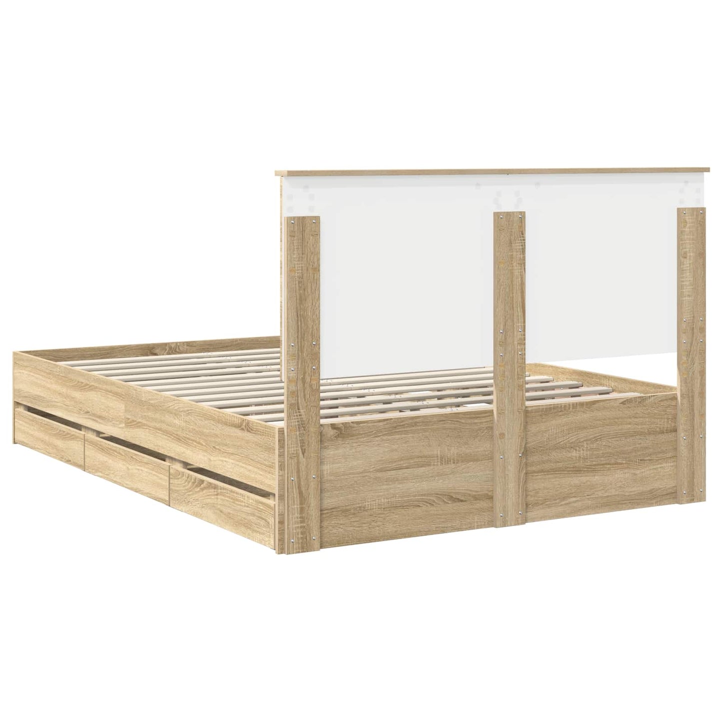 Bed Frame with Drawer Sonoma Oak 150 x 200 cm Engineer Wood
