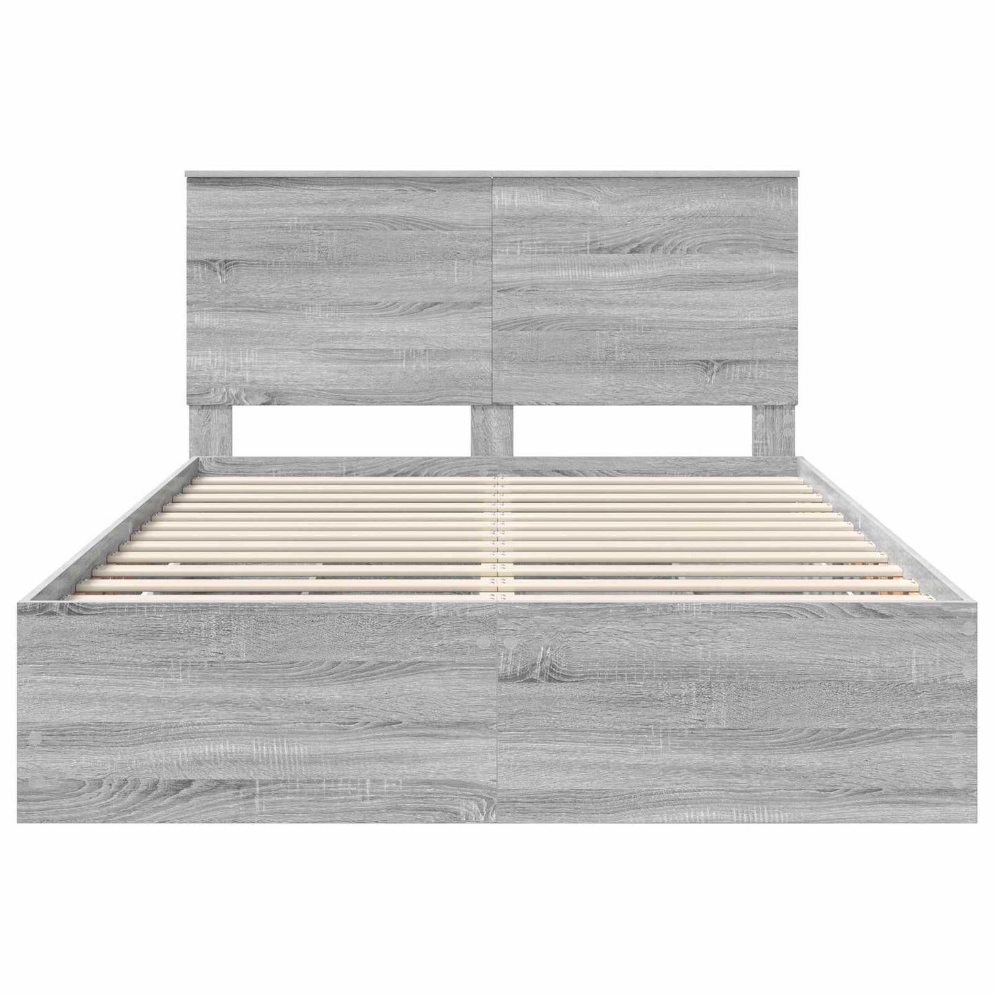 Bed Frame with Drawer Grey Sonoma 140 x 200 cm Engineer Wood