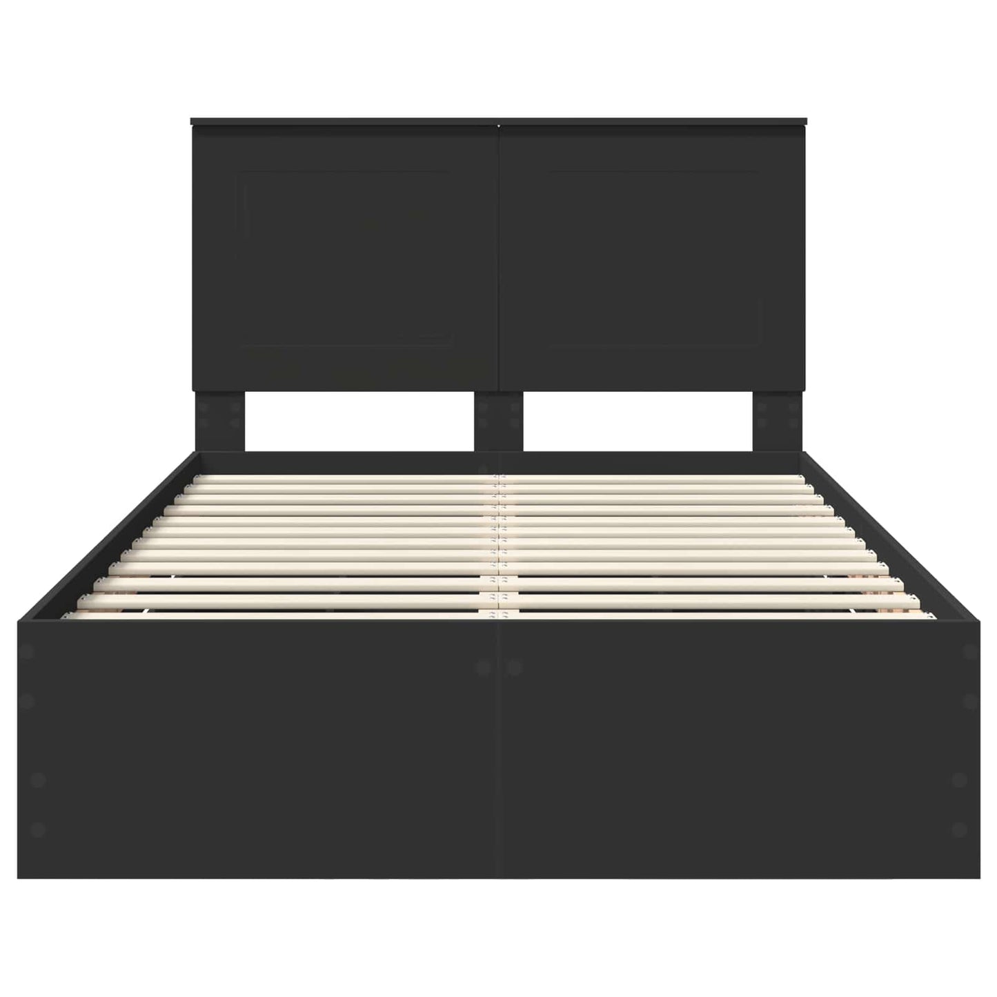 Bed Frame with Drawer Black 120 x 190 cm Engineer Wood