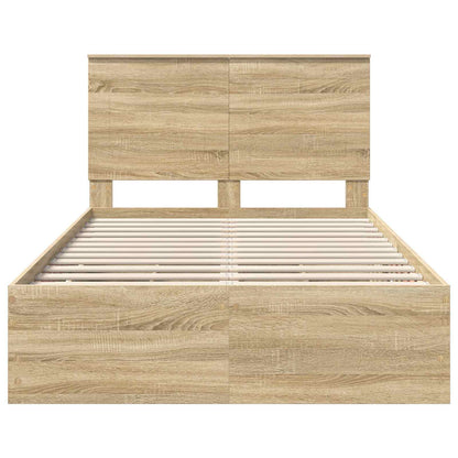 Bed Frame with Drawer Sonoma Oak 120 x 200 cm Engineer Wood