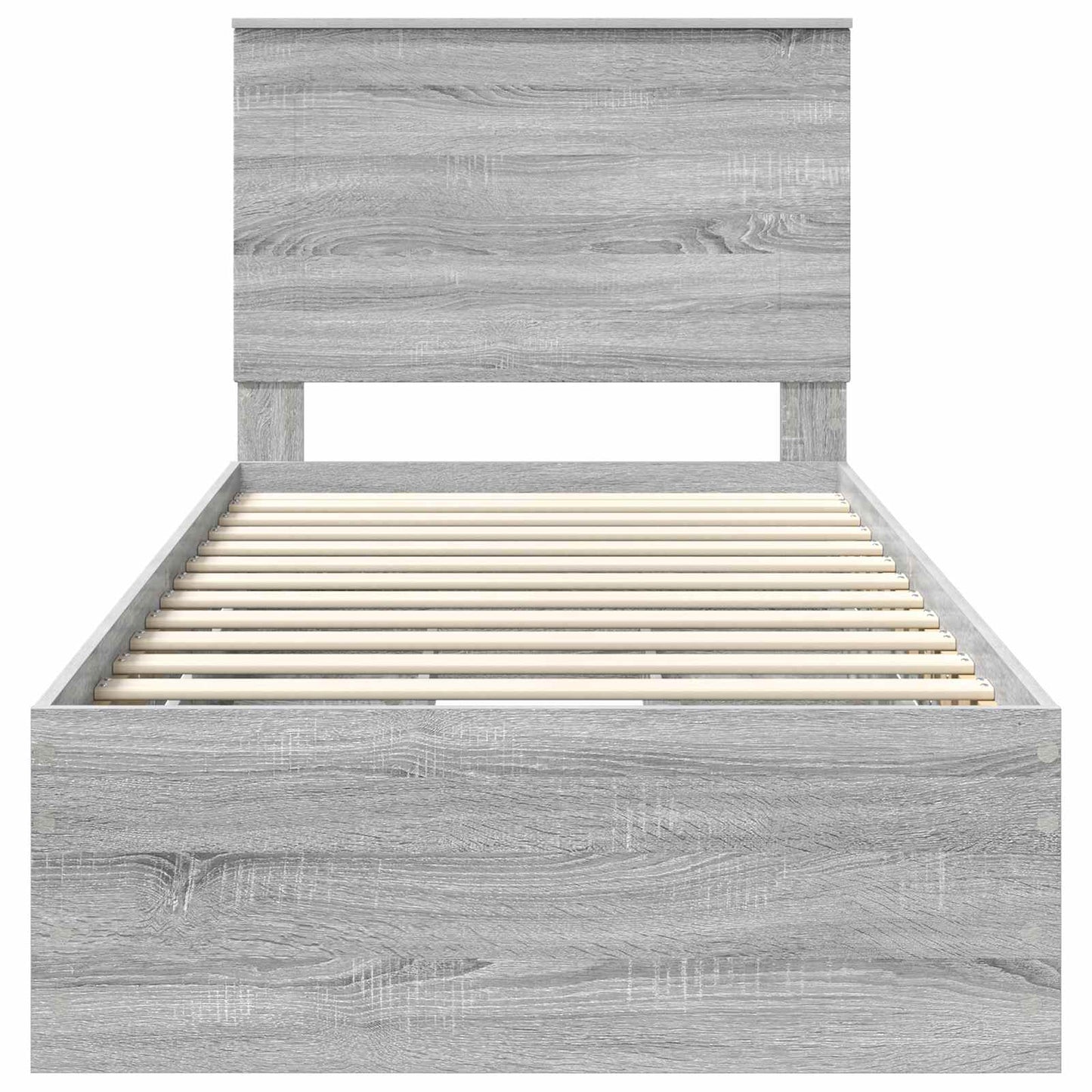 Bed Frame with Drawer Grey Sonoma 100 x 200 cm Engineer Wood