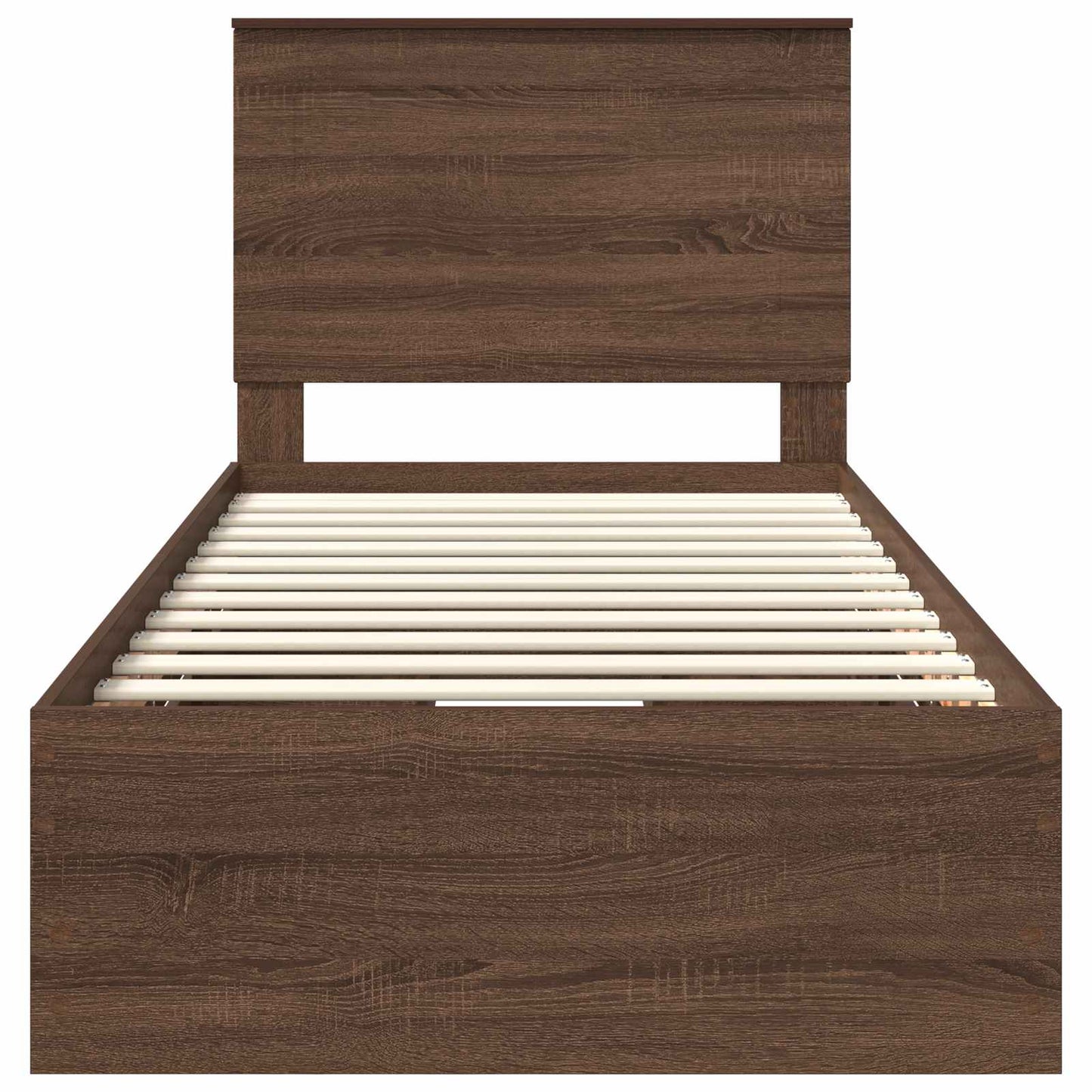 Bed Frame with Drawer Brown Oak 100 x 200 cm Engineer Wood