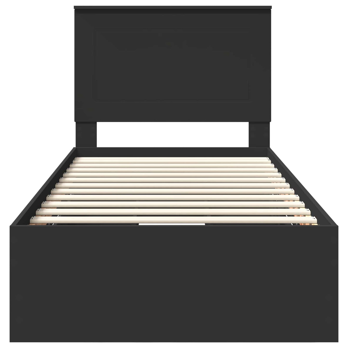 Bed Frame with Drawer Black 90 x 200 cm Engineer Wood