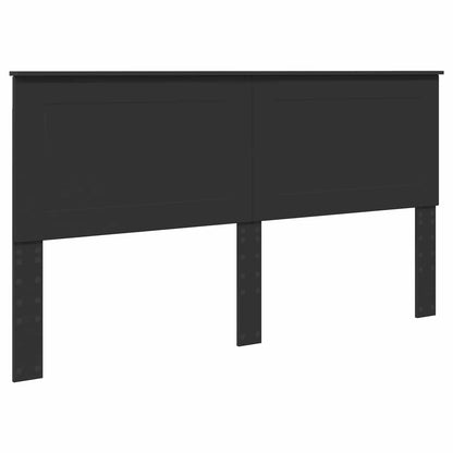 Storage Bed with Headboard Black 200 x 200 cm Engineered Wood