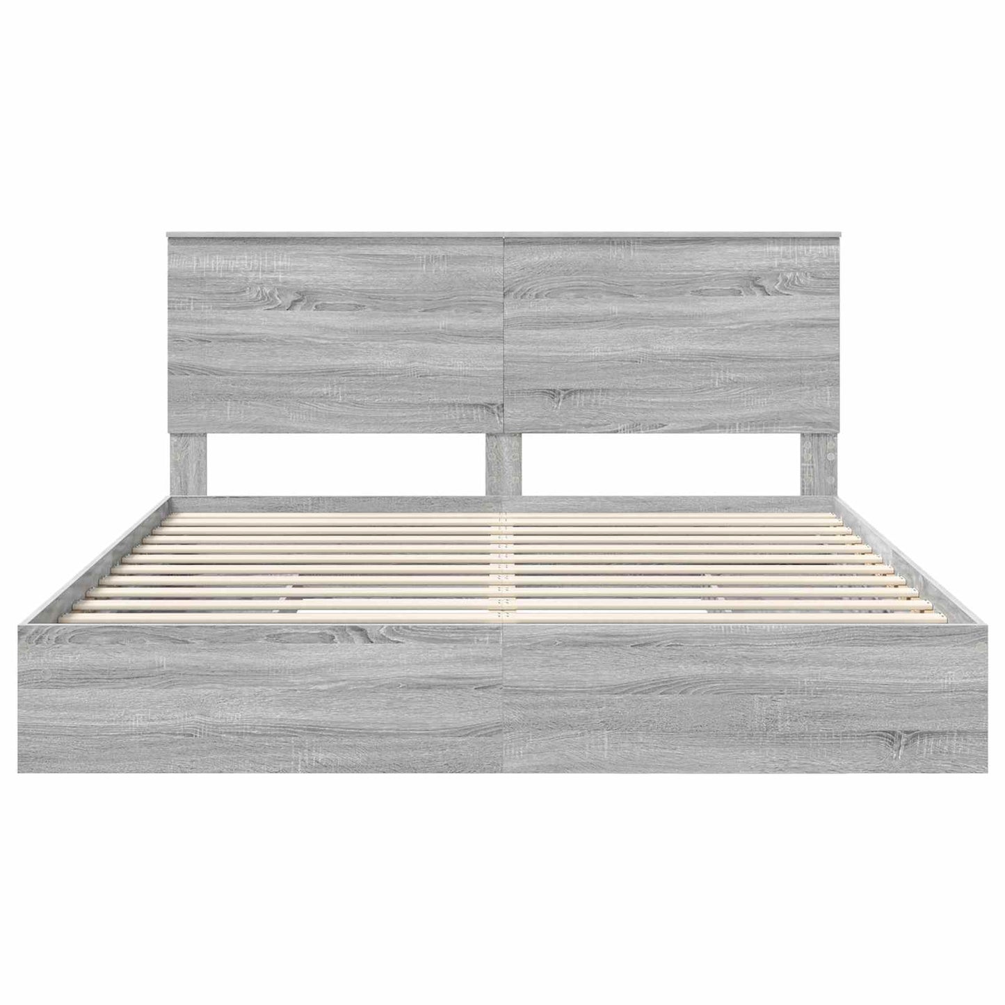 Storage Bed Grey Sonoma 180 x 200 cm Engineered Wood