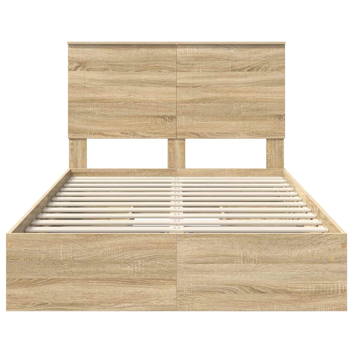 Storage Bed with Drawer Sonoma Oak 135 x 190 cm Engineered Wood