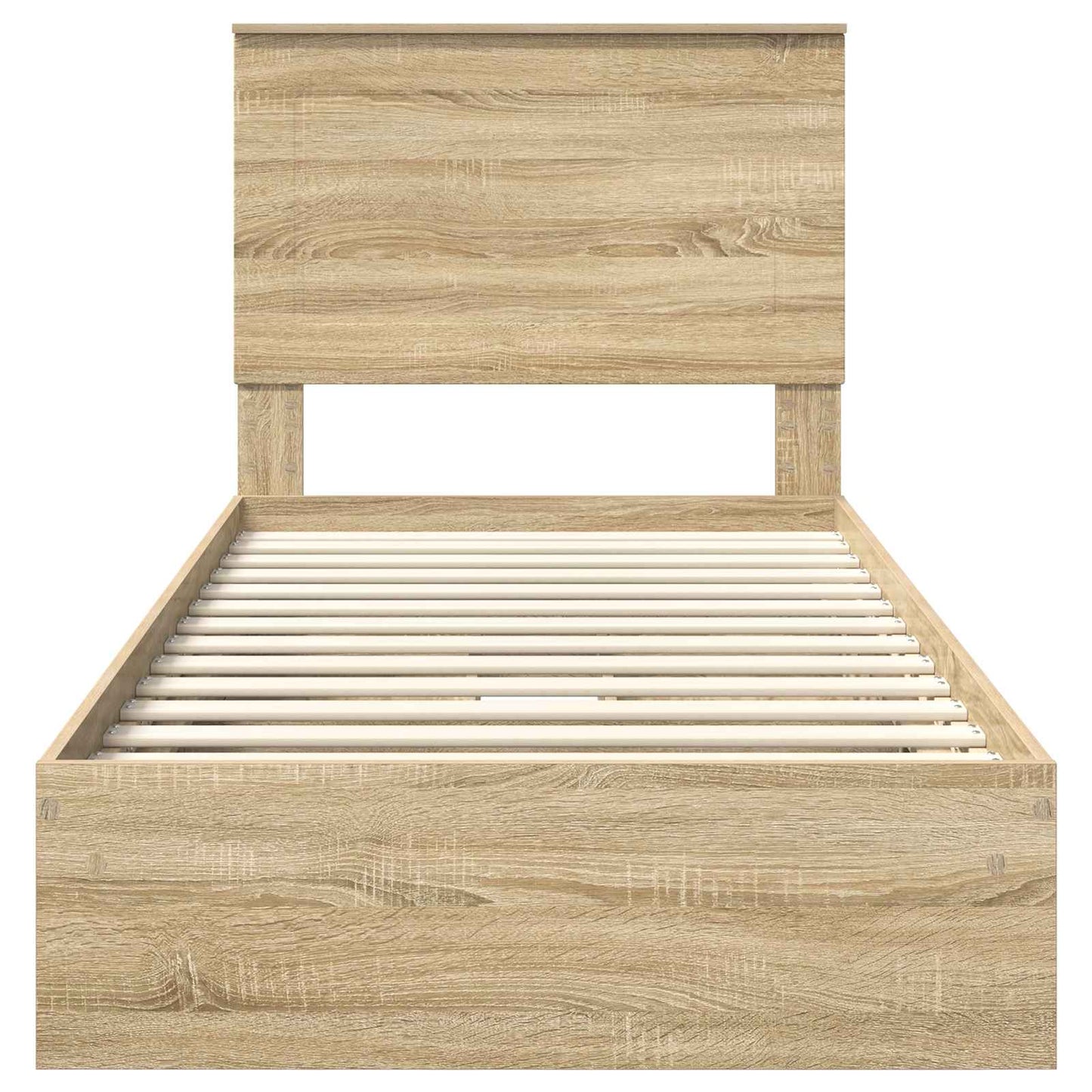 Storage Bed with Drawer Sonoma Oak 100 x 200 cm Engineered Wood