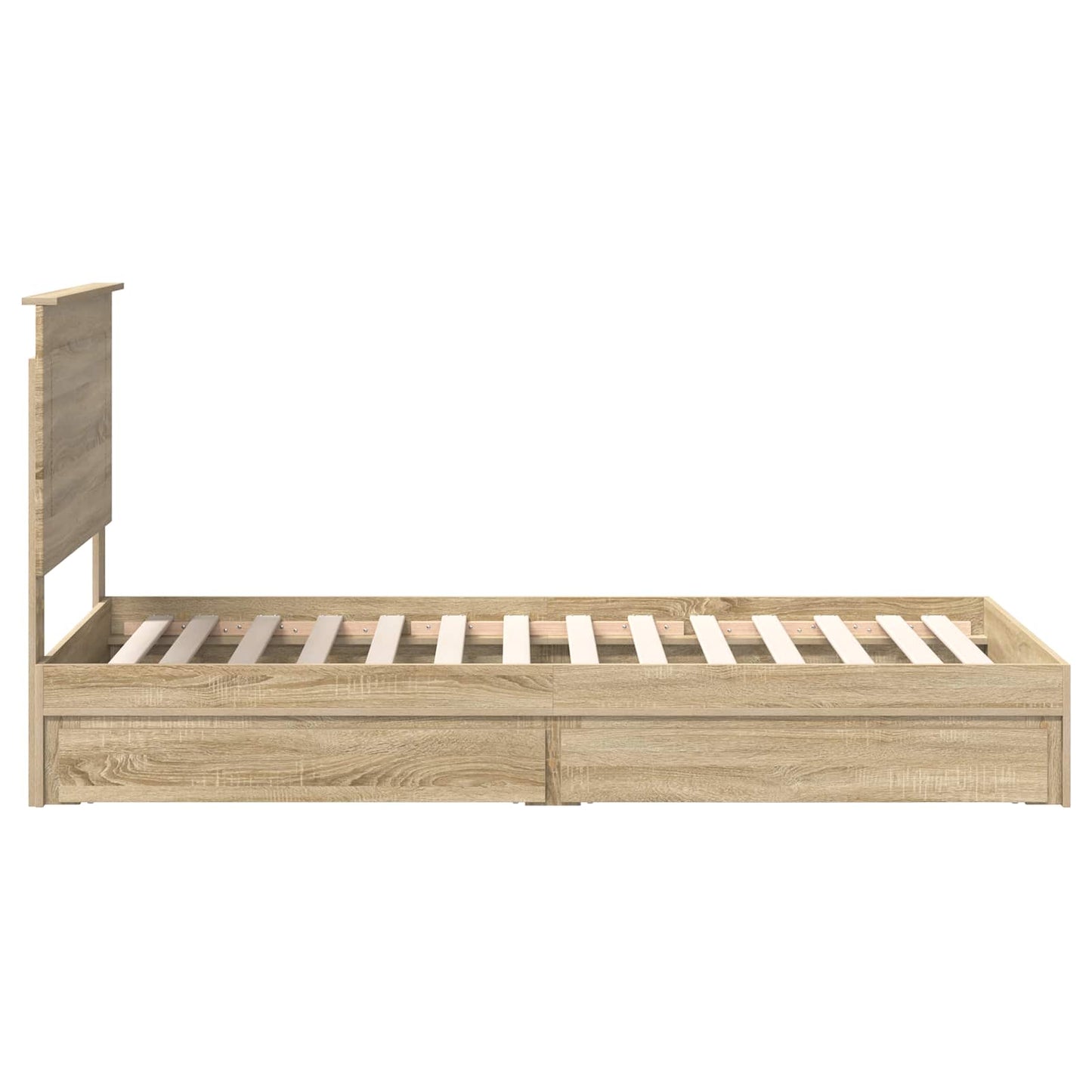 Storage Bed with Drawer Sonoma Oak 100 x 200 cm Engineered Wood