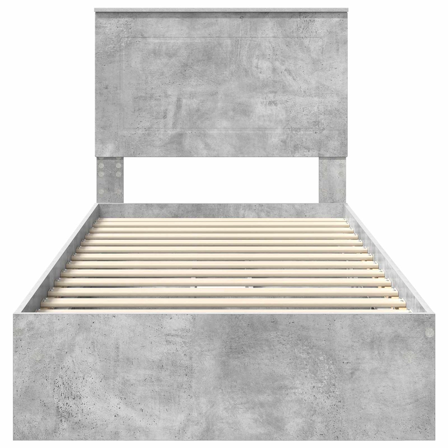 Storage Bed Concrete Grey 75 x 190 cm Engineered Wood