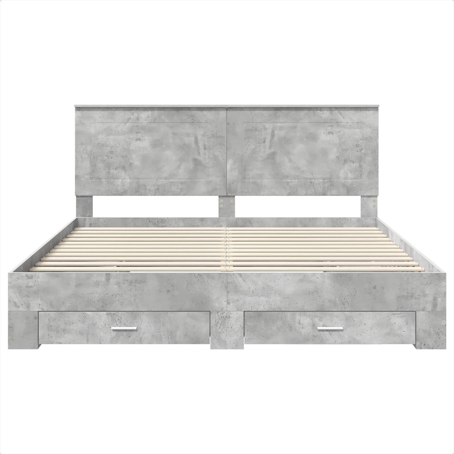Bed Frame Concrete Grey 180 x 200 cm Engineered Wood