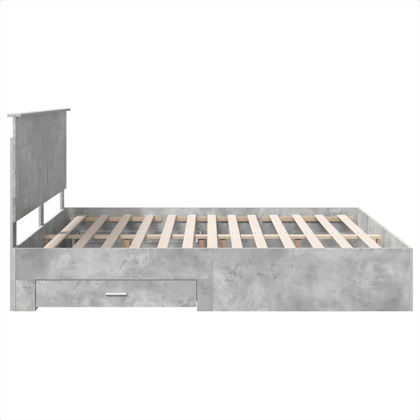 Bed Frame Concrete Grey 180 x 200 cm Engineered Wood