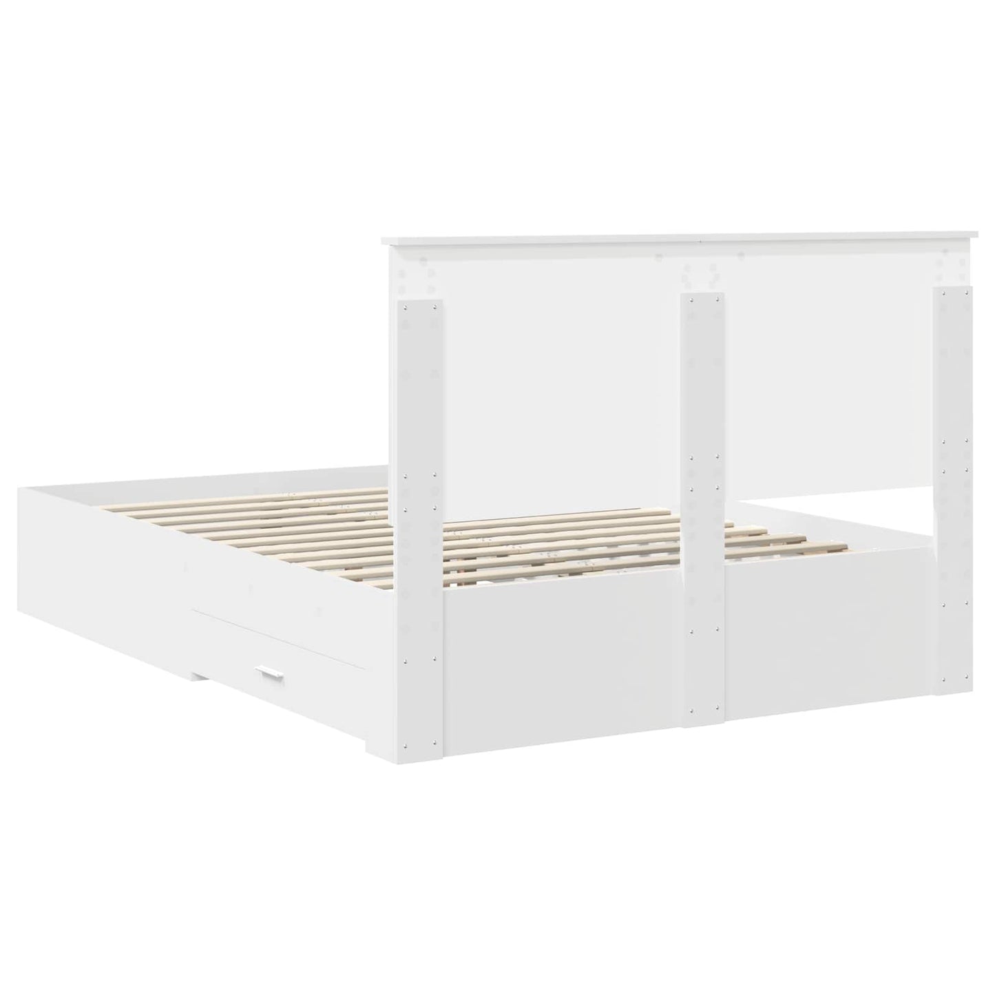 Bed Frame with Headboard White 160 x 200 cm Engineered Wood