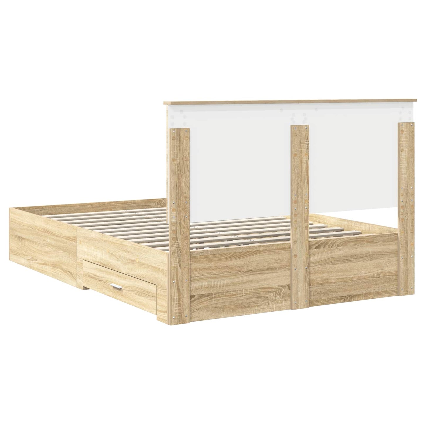 Bed Frame with Drawer Sonoma Oak 150 x 200 cm Engineered Wood