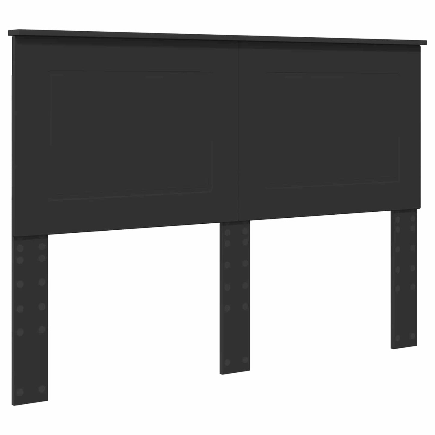 Bed Frame with Headboard Black 140 x 190 cm Engineered Wood