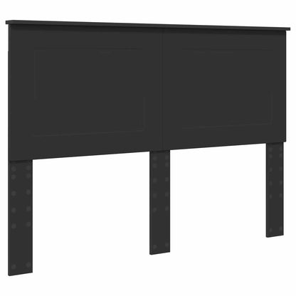 Bed Frame with Headboard Black 140 x 200 cm Engineered Wood