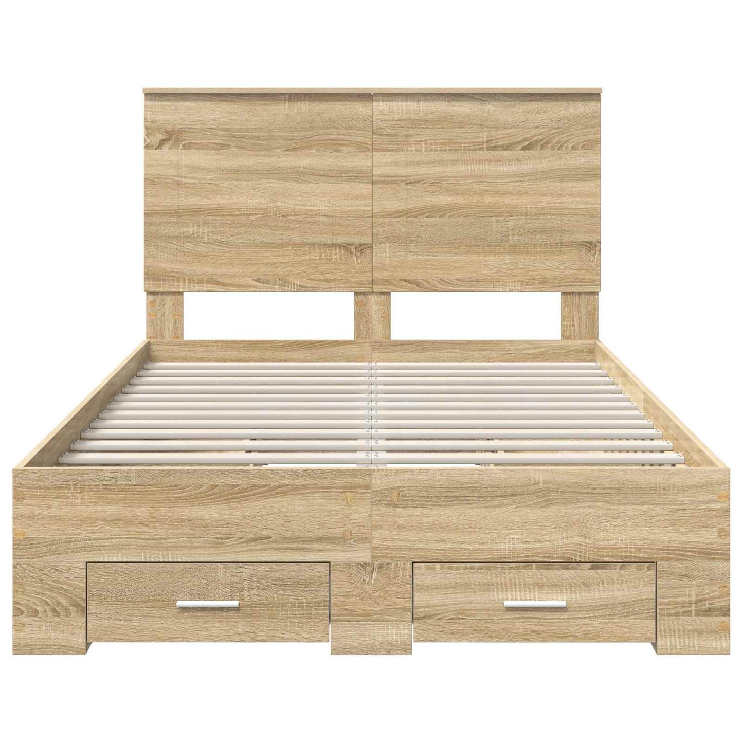Bed Frame with Drawer Sonoma Oak 135 x 190 cm Engineered Wood